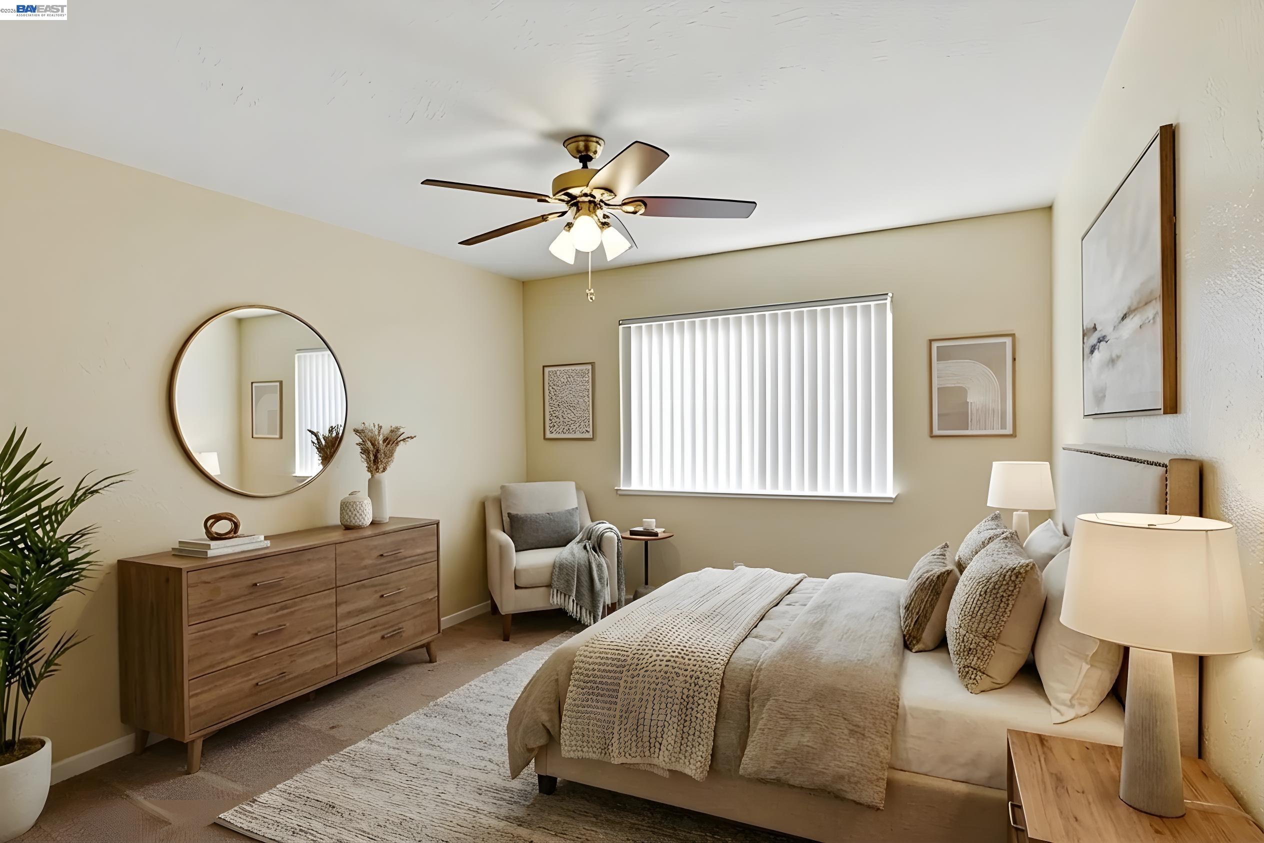 559 Cherry Way Hayward, CA 94541 - Photo 42 of 50 a bedroom with bed and a chandelier