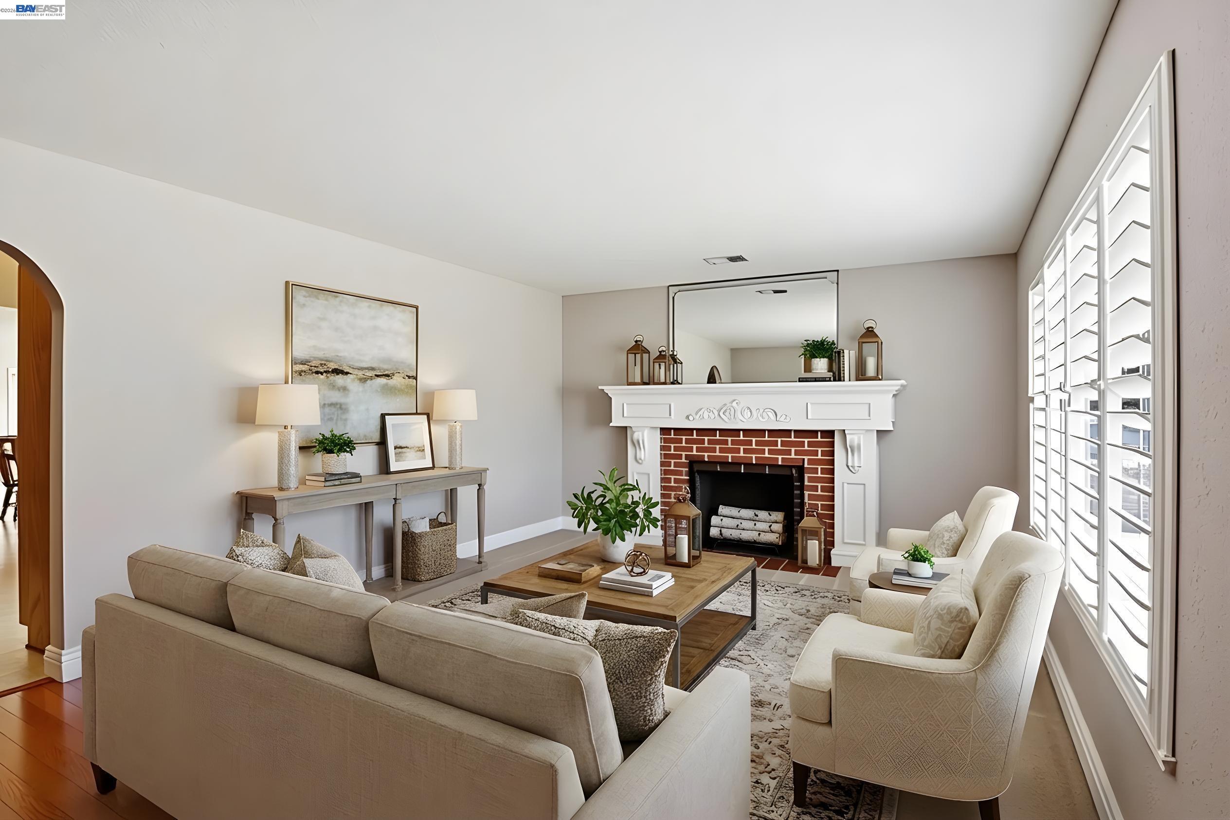 559 Cherry Way Hayward, CA 94541 - Photo 5 of 50 a living room with furniture and a fireplace