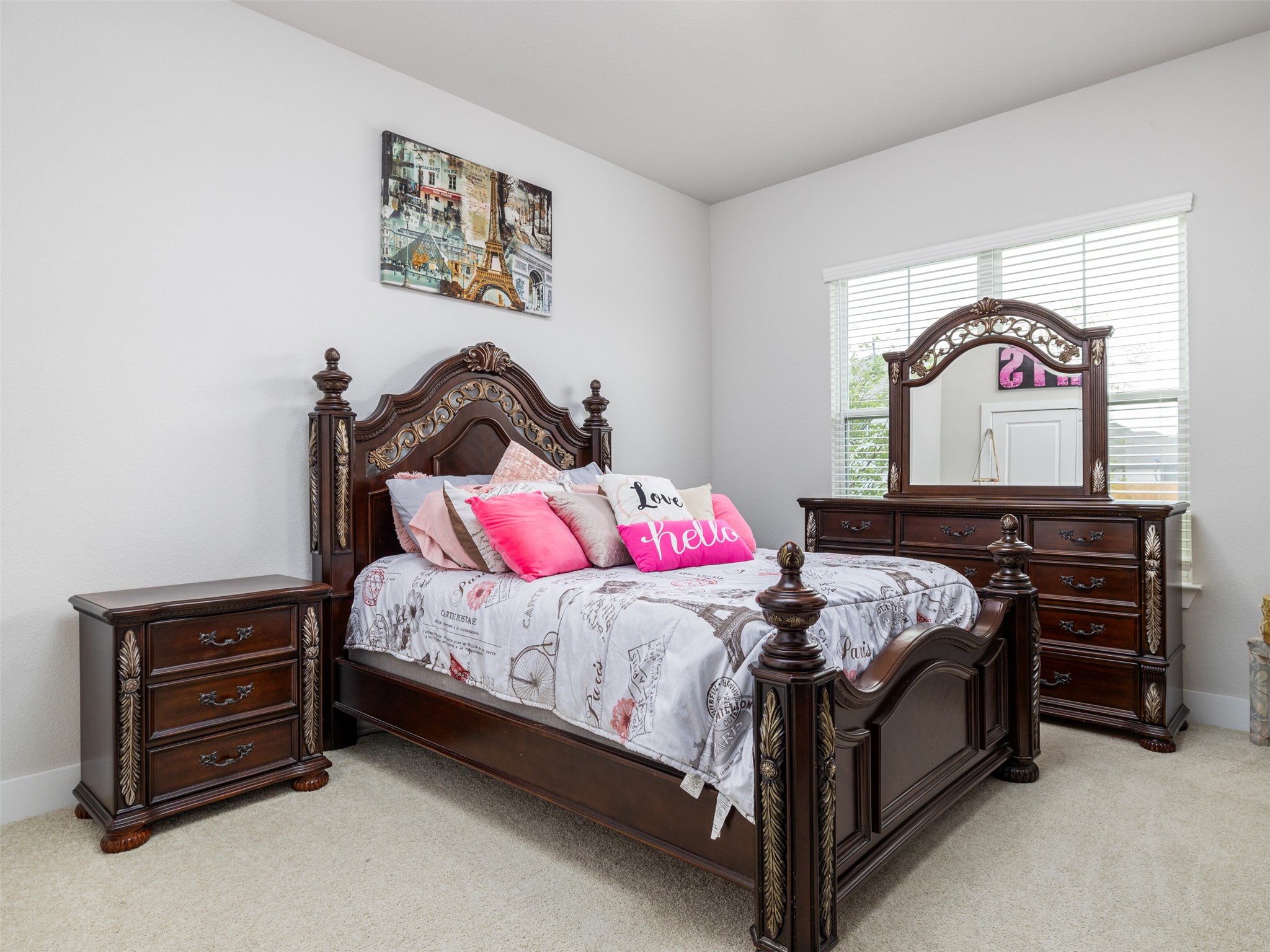 245 Brooks Ranchi Drive Kyle, TX 78640 - Photo 10 of 16 Bedroom featuring light carpet