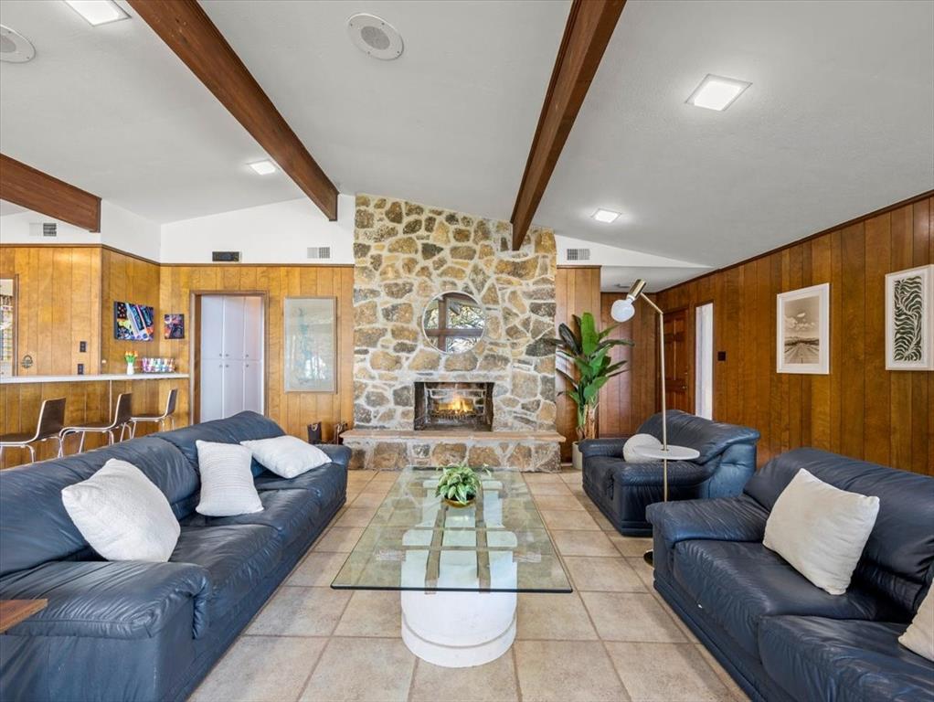 13030 Miller Road Azle, TX 76020 - Photo 13 of 40 a living room with furniture and a fireplace