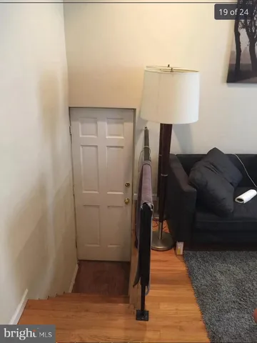 a view of wall with staircase