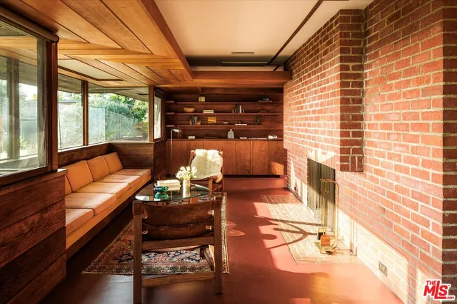 a dining room with furniture