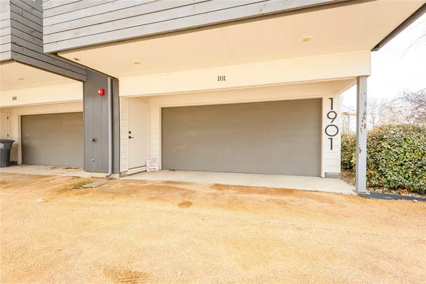 a view of a indoor garage
