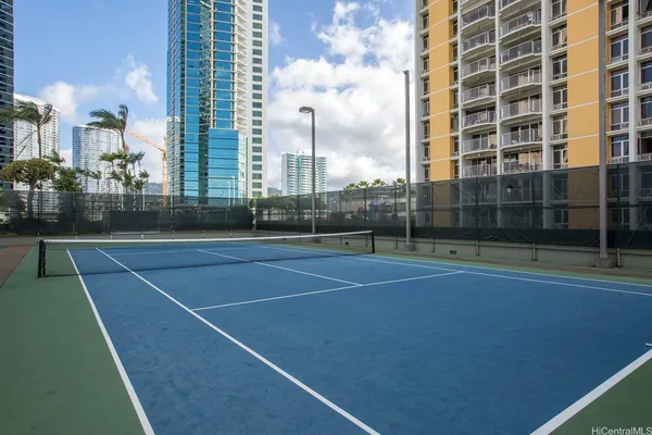 a view of a tennis court