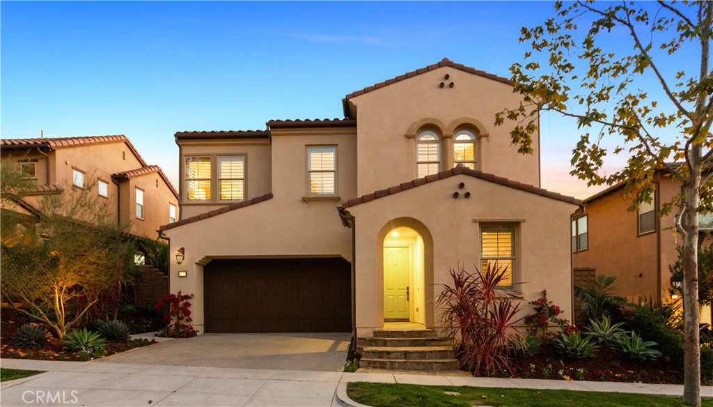 a front view of a house