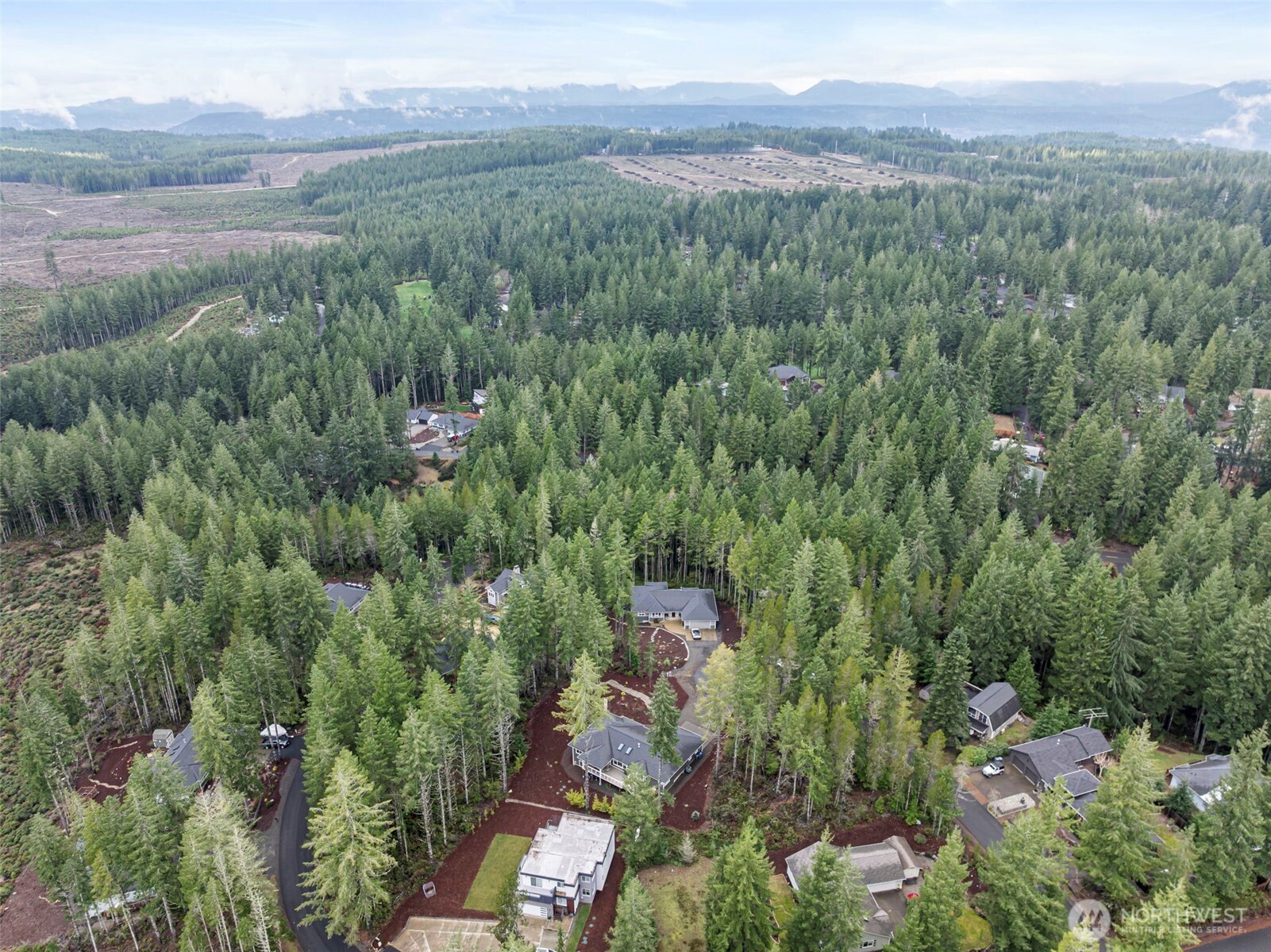 71 East Hemlock Court Union, WA 98592 - Photo 29 of 32 an aerial view of a town with trees