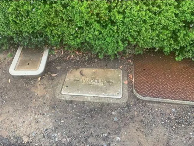 a view of a wooden door