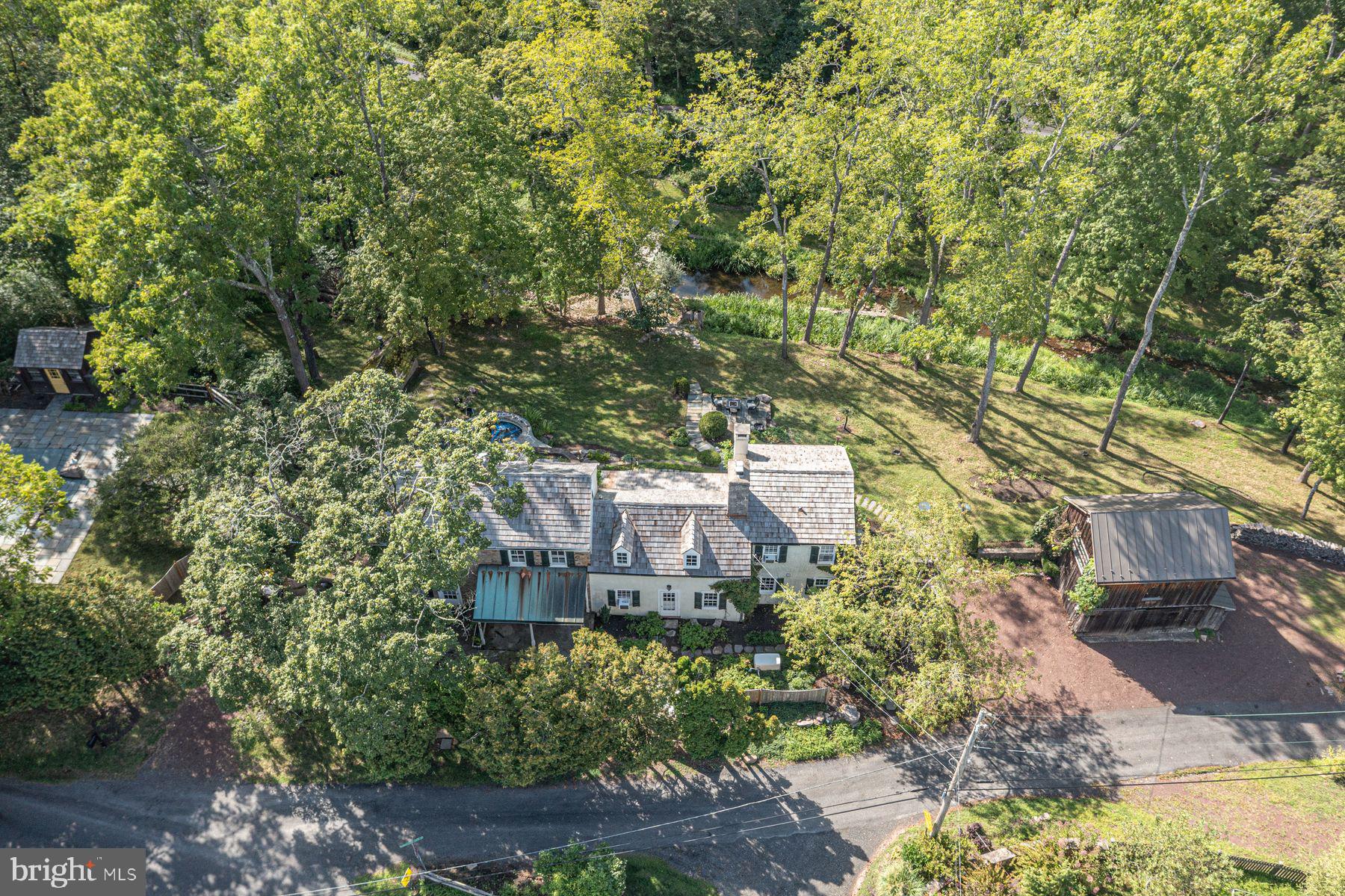 5925 Carversville Road Doylestown, PA 18902 - Photo 41 of 44 aerial view of a house with a yard