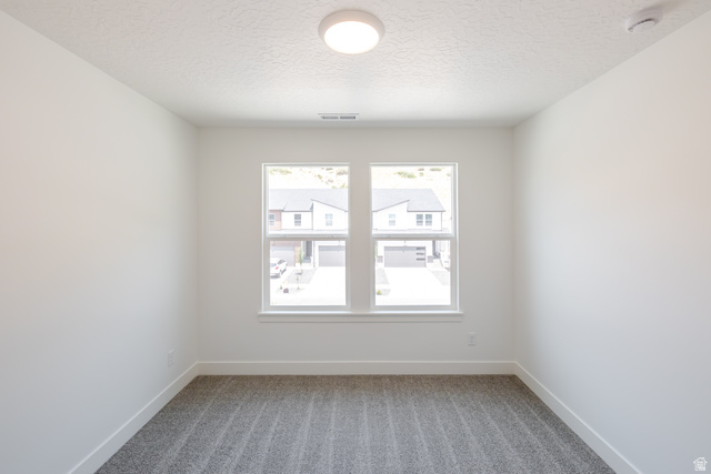 5224 South Acacia Drive, Unit 809 Mapleton, UT 84664 - Photo 20 of 23 Room featuring two double-hung windows with white trim, a recessed ceiling light fixture, and textured carpet flooring