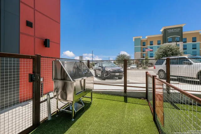 a view of a terrace with sitting area