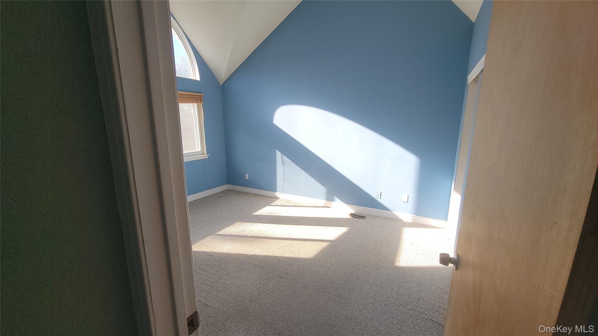 35 Gibbs Road, Unit 22 Coram, NY 11727 - Photo 12 of 20 Carpeted empty room with baseboards and high vaulted ceiling
