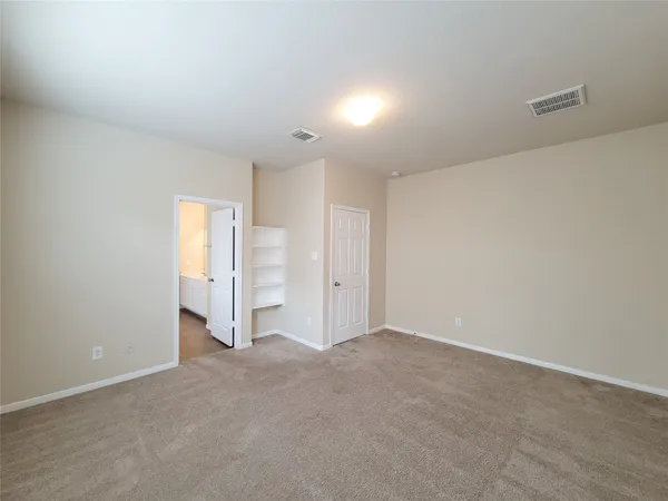 an empty room with a window