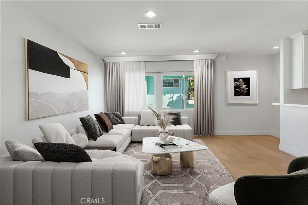 Virtually staged living room