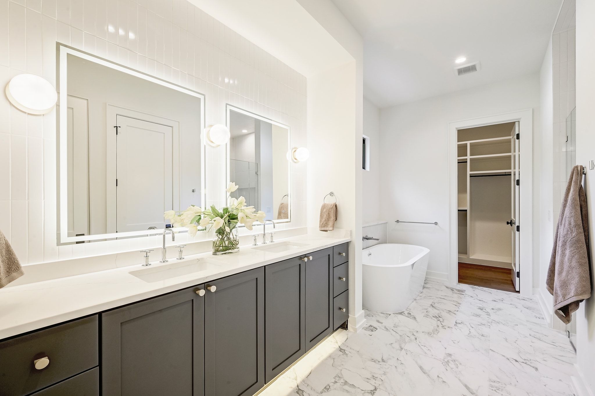 1705 Cullen Avenue Austin, TX 78757 - Photo 13 of 35 a bathroom with a double vanity sink mirror and toilet
