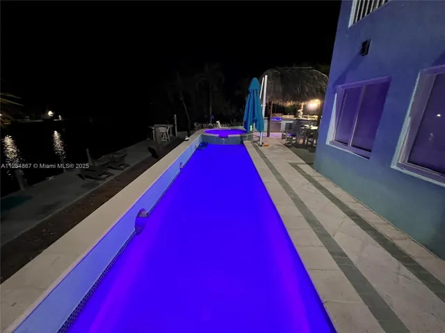 a view of a park with a slide