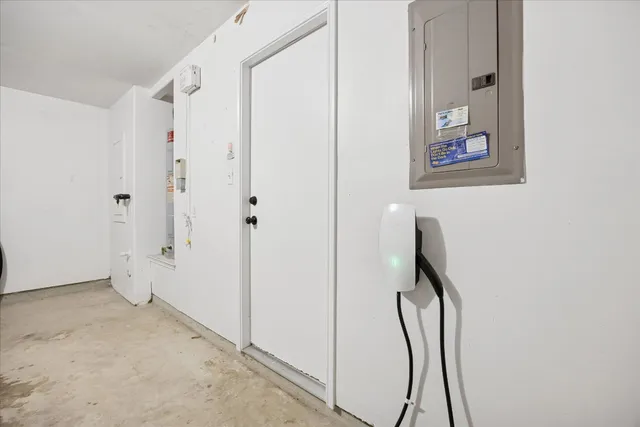 a view of a backyard with a garden