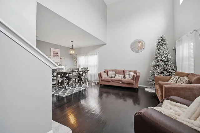 a view of livingroom with furniture and wooden floor