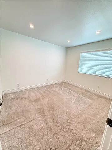 an empty room with a workbench