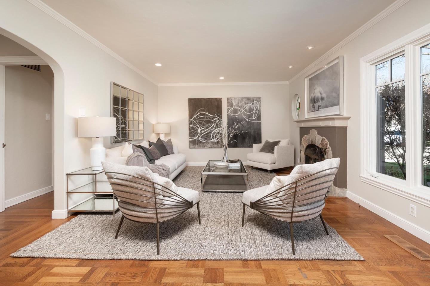 405 29th Avenue San Mateo, CA 94403 - Photo 3 of 22 a living room with fireplace furniture and a window