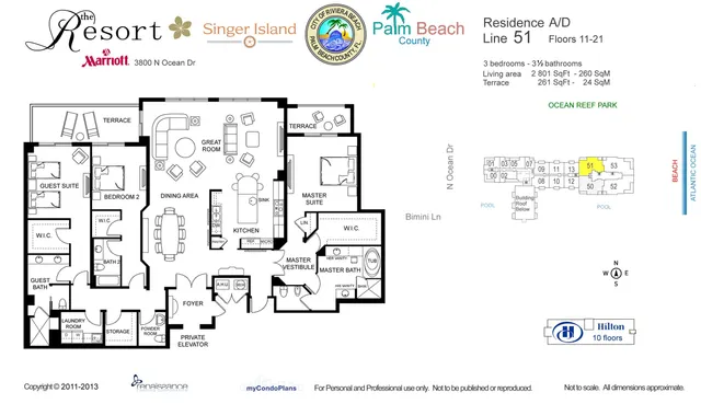 $2,800,000 | 3800 North Ocean Drive, Unit 1751, Singer Island, FL 33404