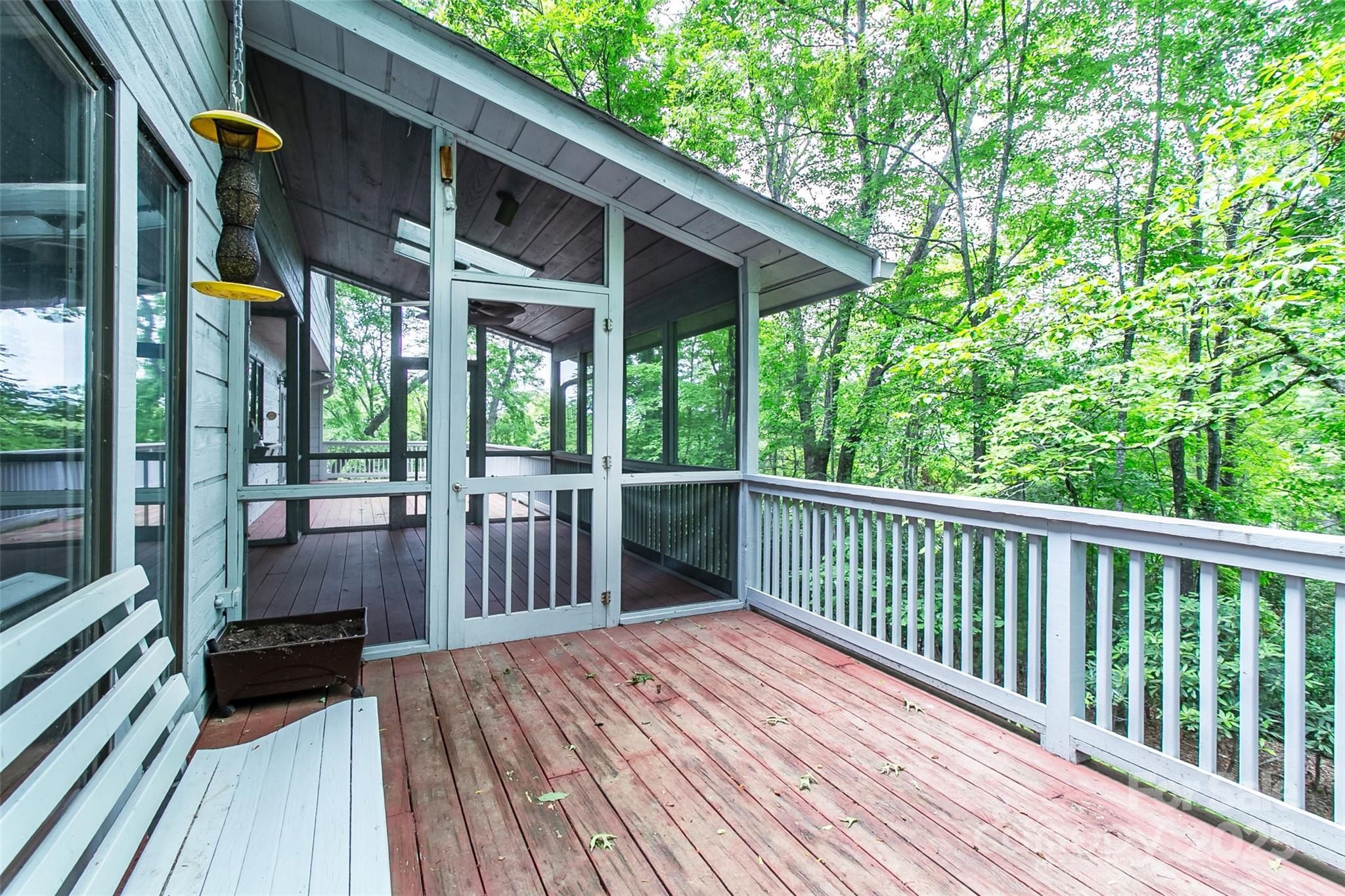 162 Southerland Road Pisgah Forest, NC 28768 - Photo 3 of 41 a view of balcony with wooden floor and fence