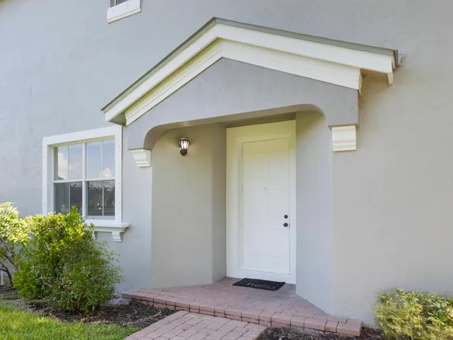 a front view of a house with entryway