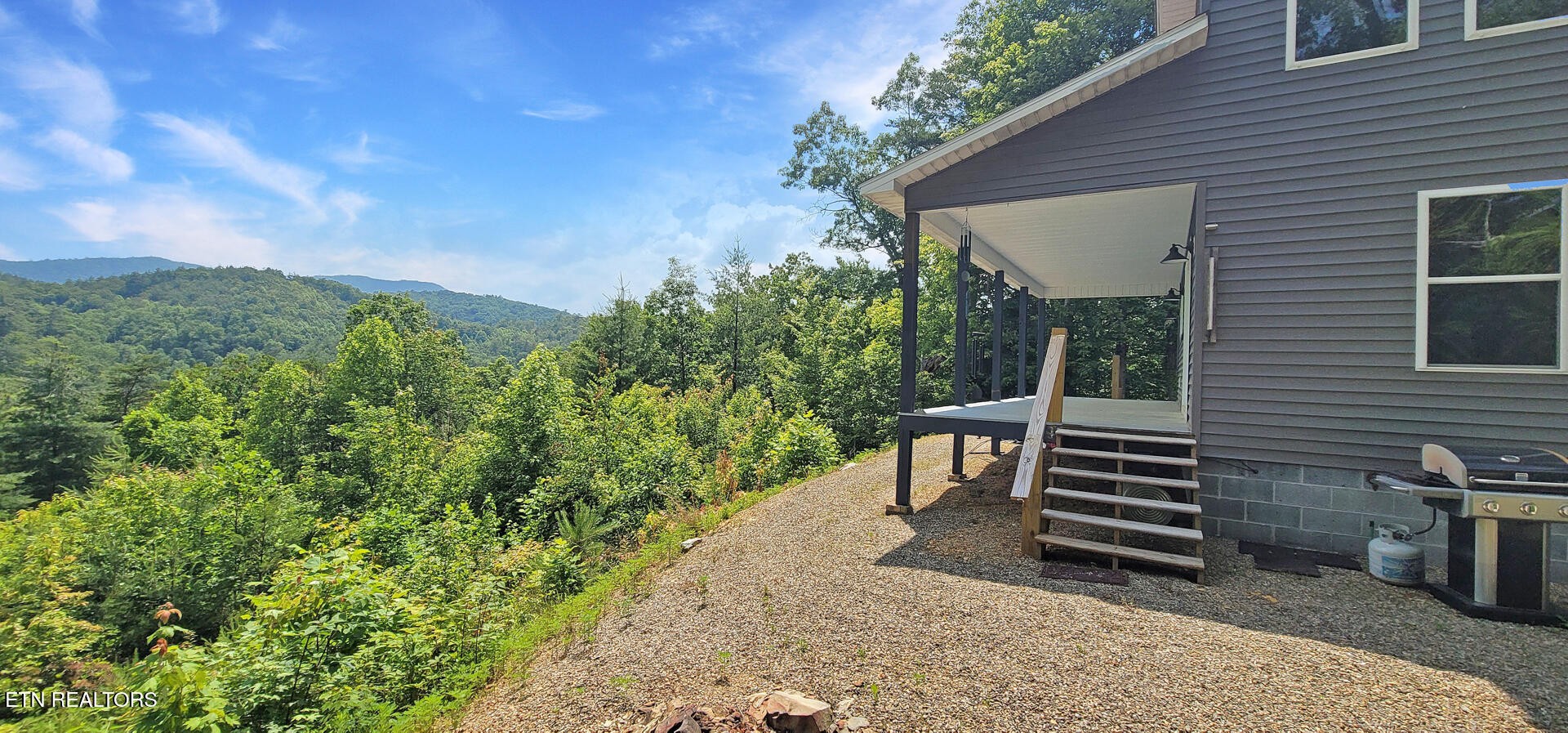 1464 Blue Mill Road Del Rio, TN 37727 - Photo 3 of 33 a view of a patio with table and chairs a barbeque with wooden fence