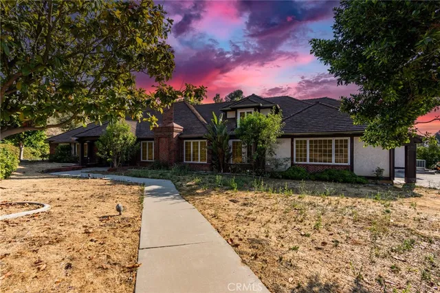 a view of a yard with potted plants