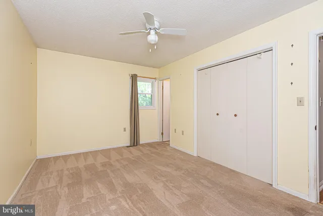 a view of a big room with carpet