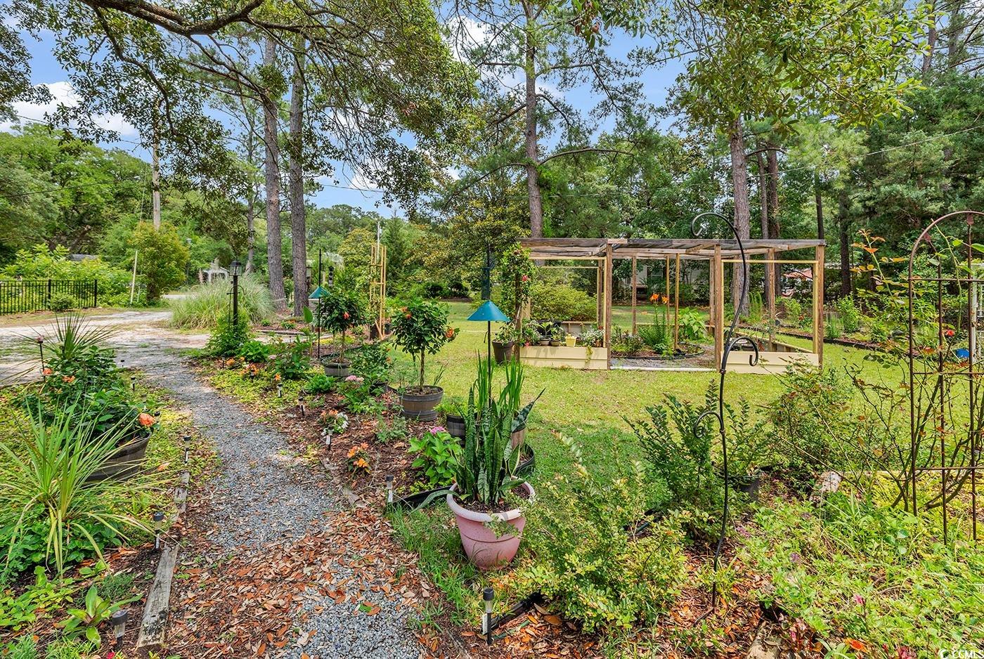 5114 Cowart Court Murrells Inlet, SC 29576 - Photo 31 of 38 View of grassy yard with a garden