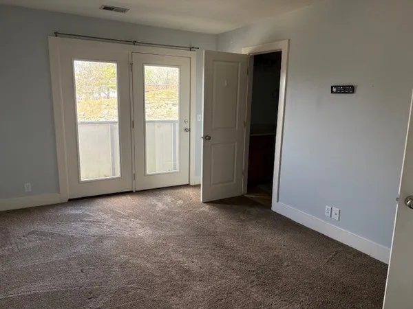 an empty room with a window