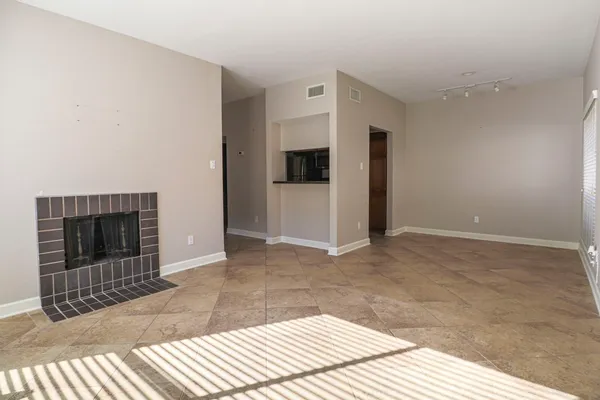 a view of a bedroom with a hallway
