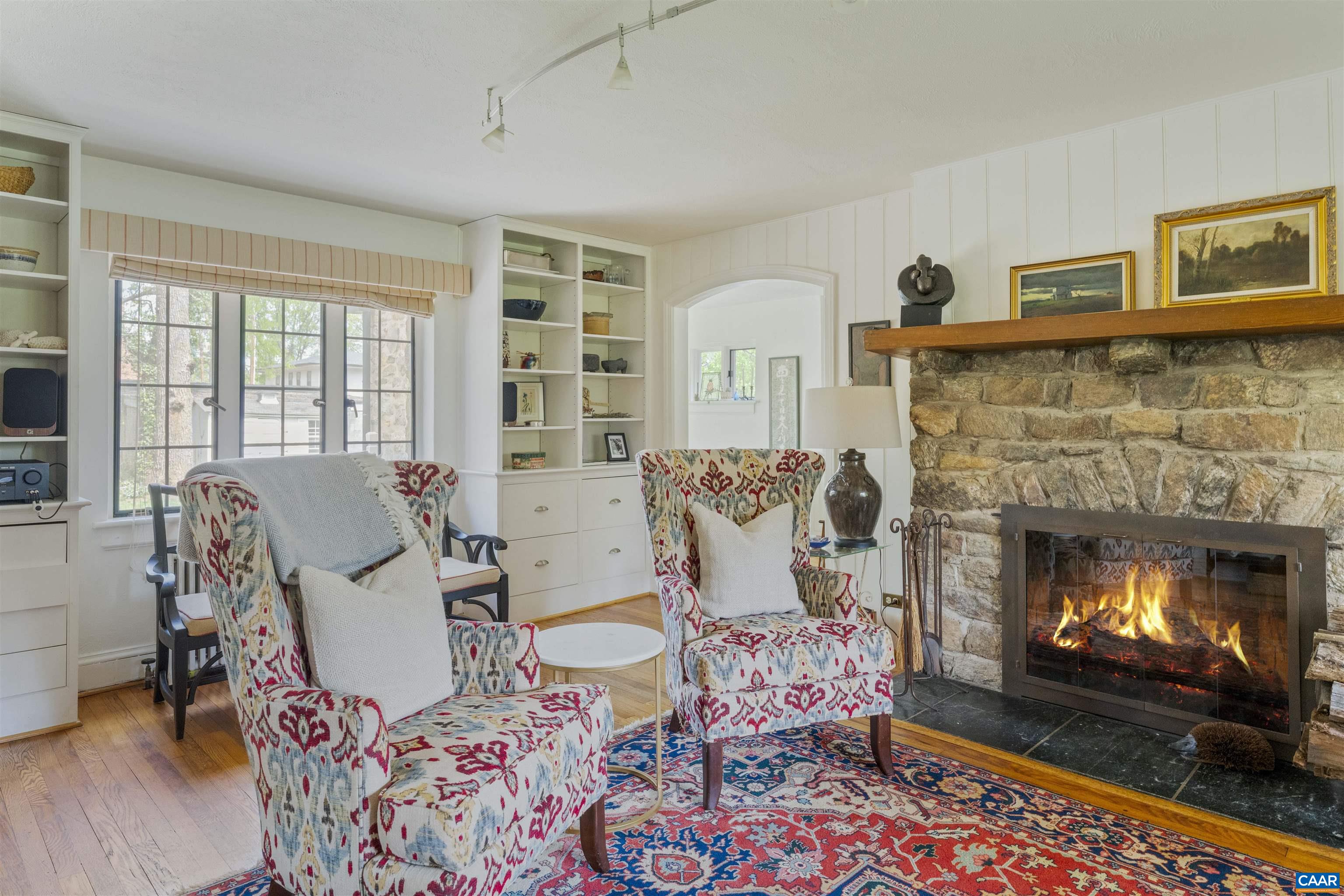 1917 Thomson Road Charlottesville, VA 22903 - Photo 5 of 45 a living room with furniture fireplace and window