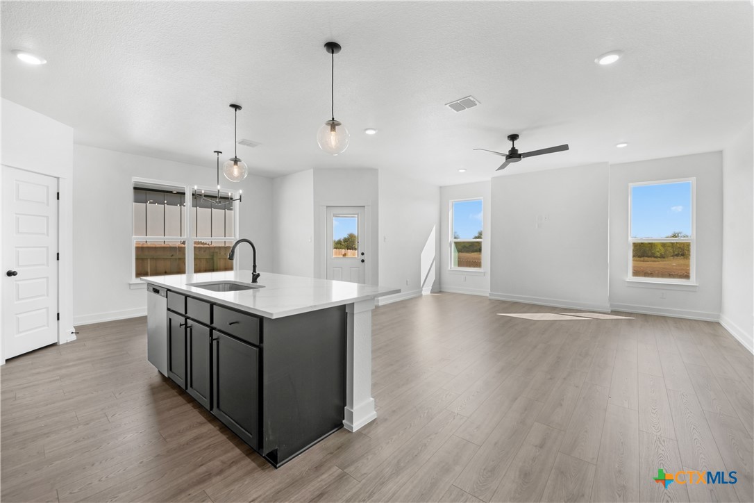 1807 Bear Grass Rdg Road Temple, TX 76501 - Photo 4 of 16 a kitchen with stove and wooden floor