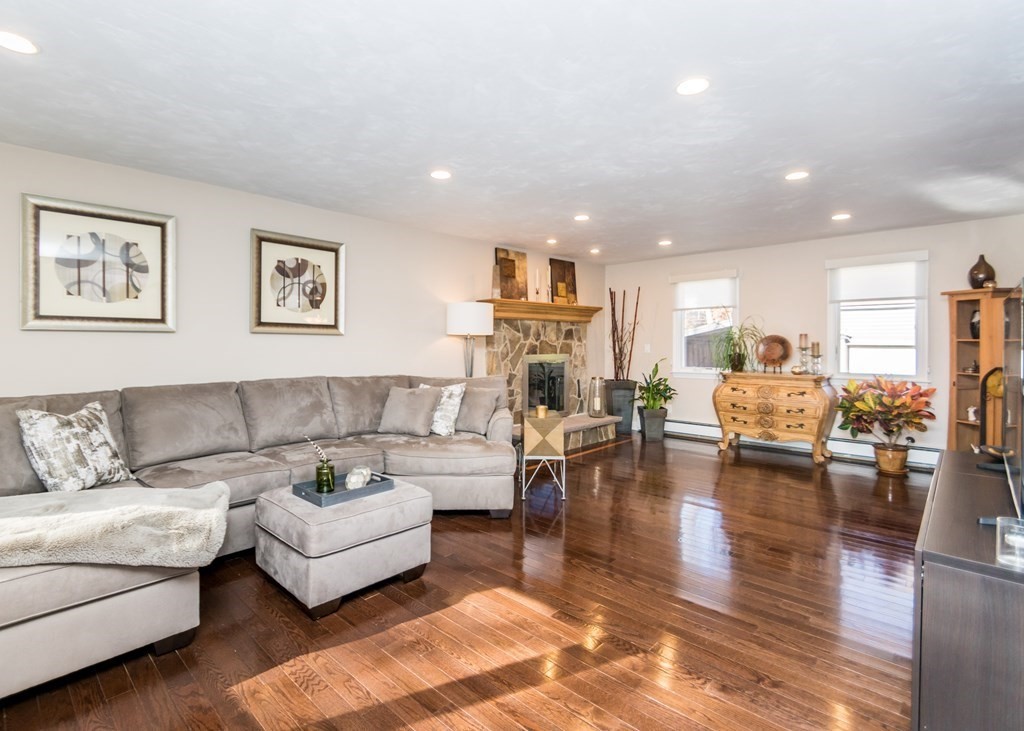 60 Pershing Road Needham, MA 02494 - Photo 2 of 30 a living room with furniture and view of kitchen