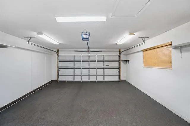 a view of a garage