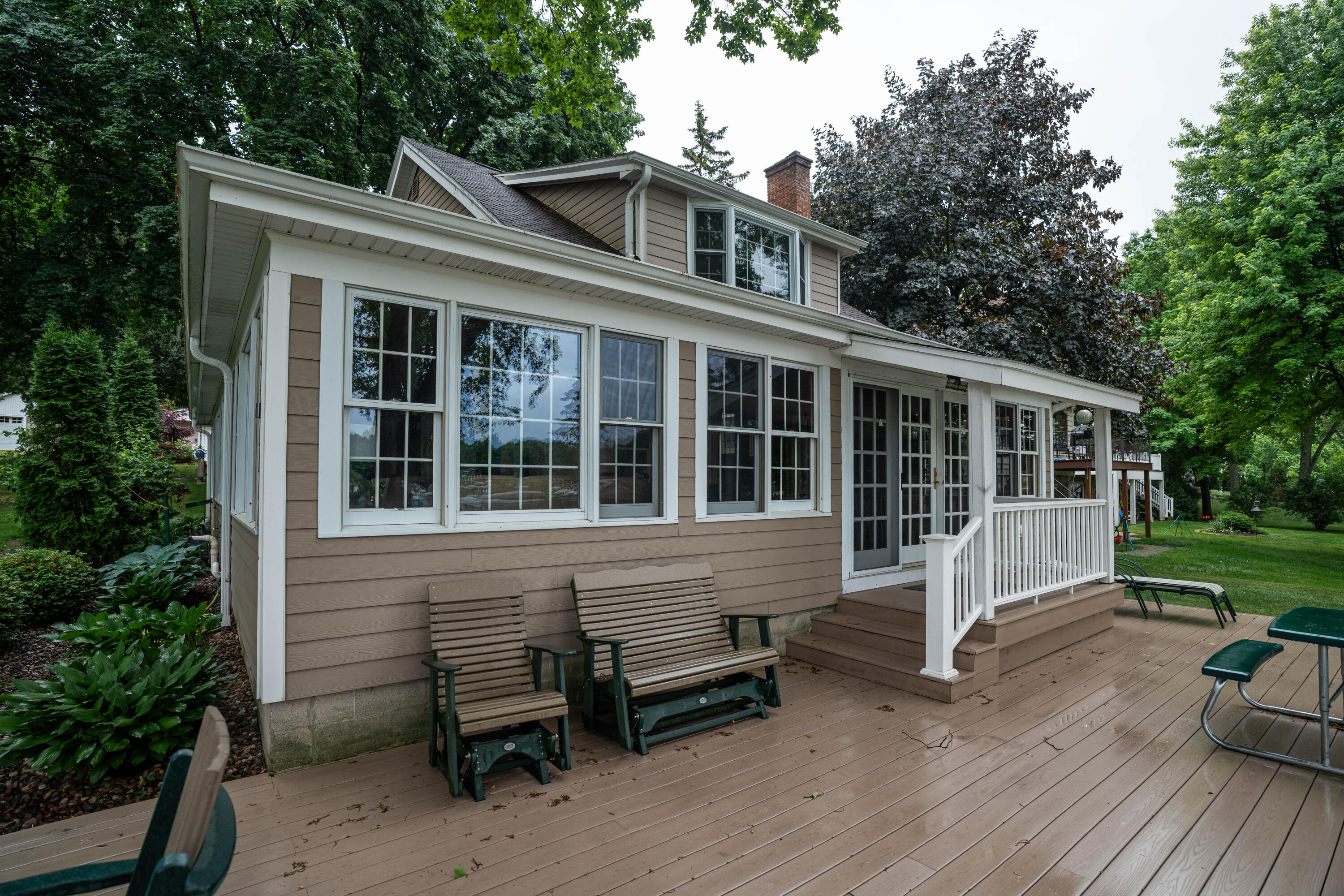 4727 Fontana Beach Road Polk, WI 53086 - Photo 8 of 54 exterior deck (lake side)