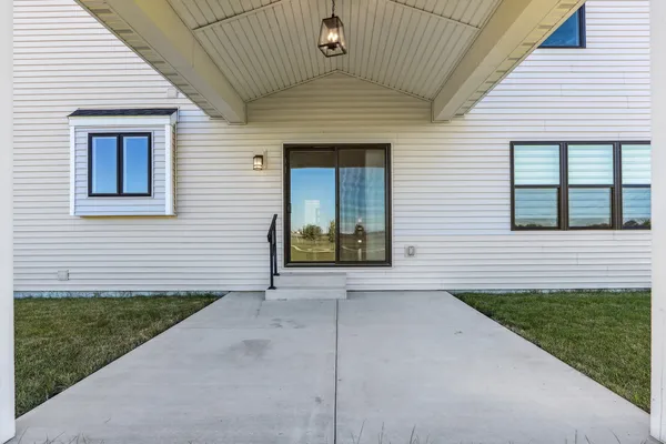 a view of a lake with a mountain