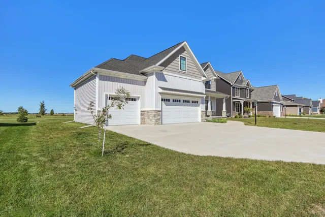 a view of an entryway with a fireplace
