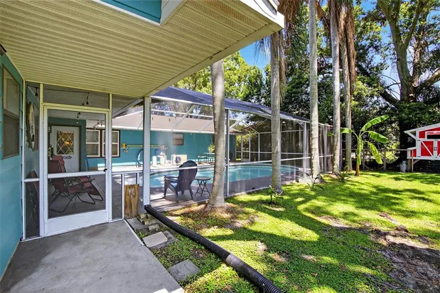 a house view with a garden space