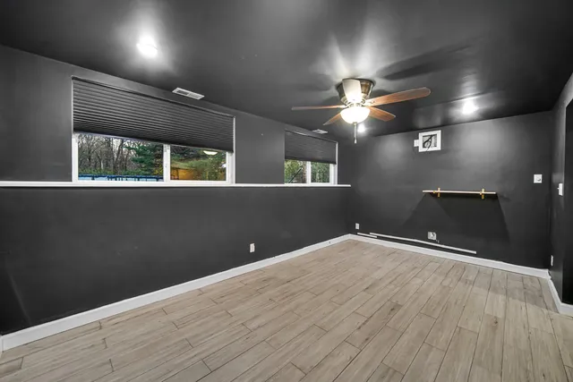 a view of a garage room