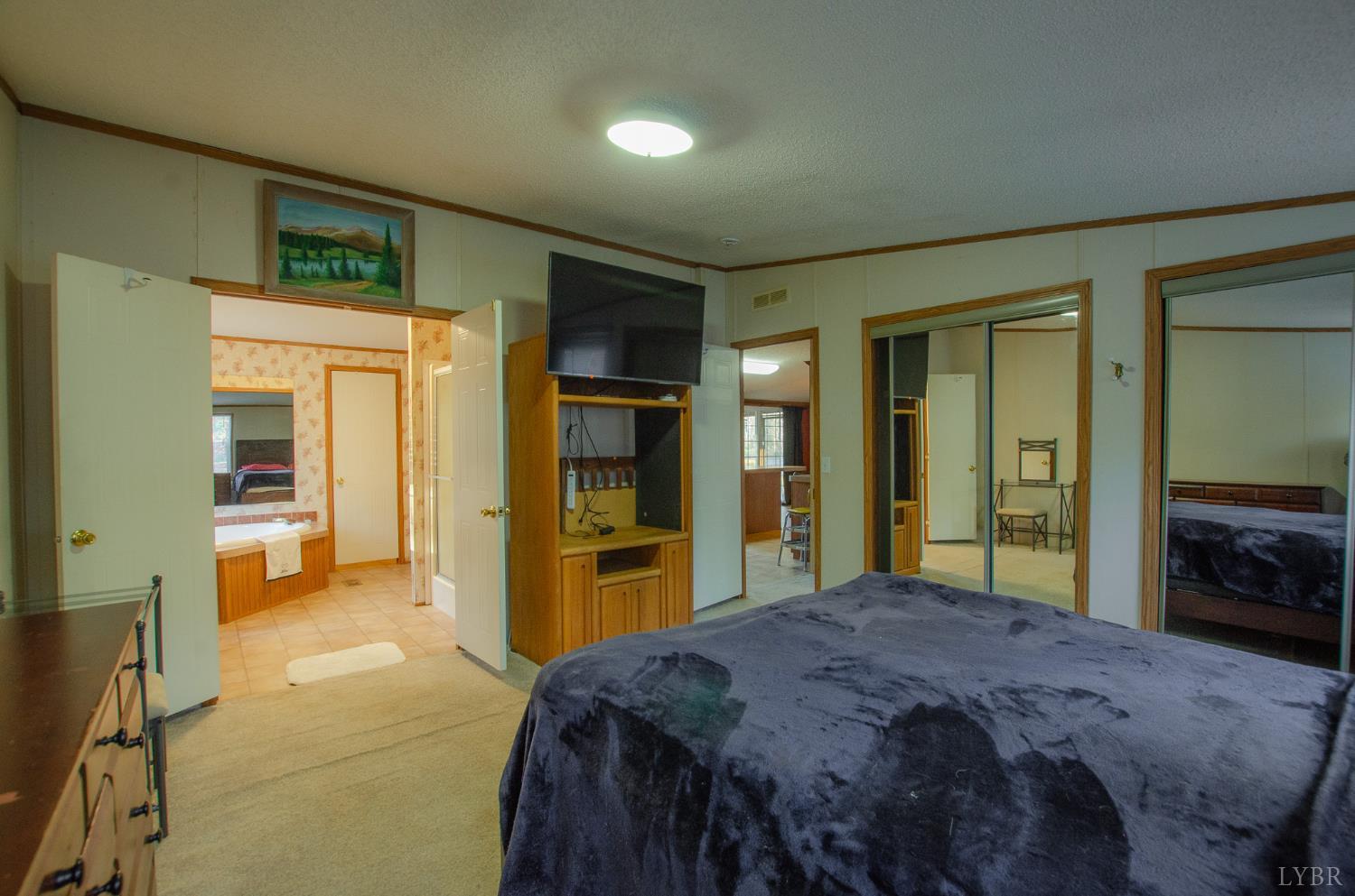 1708 Mud Street Concord, VA 24538 - Photo 15 of 44 a bedroom with a bed and a large mirror