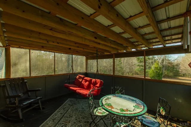 a view of a yard with an outdoor space