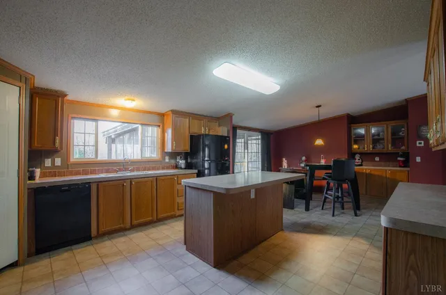 a kitchen with lots of counter top space