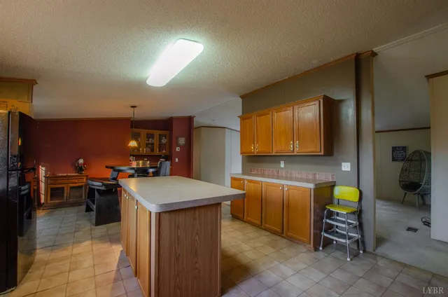 a kitchen with counter top space