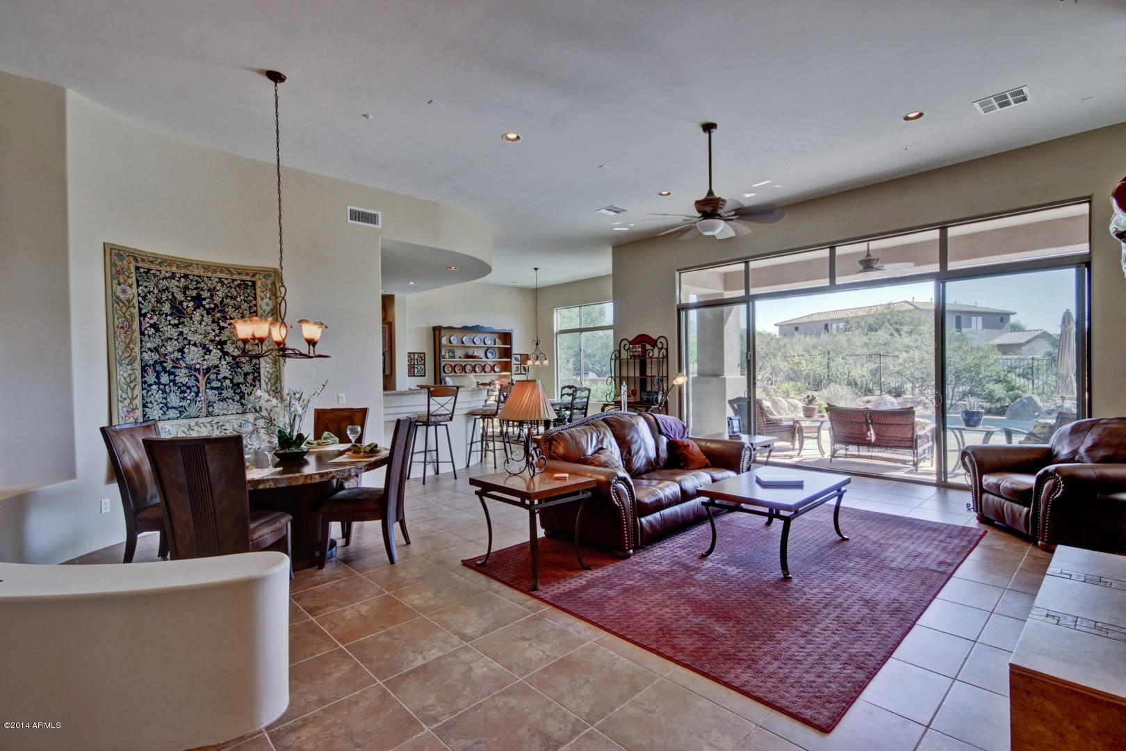 9717 East Lofty Point Road Scottsdale, AZ 85262 - Photo 6 of 51 Great Room view from Gas Fireplace