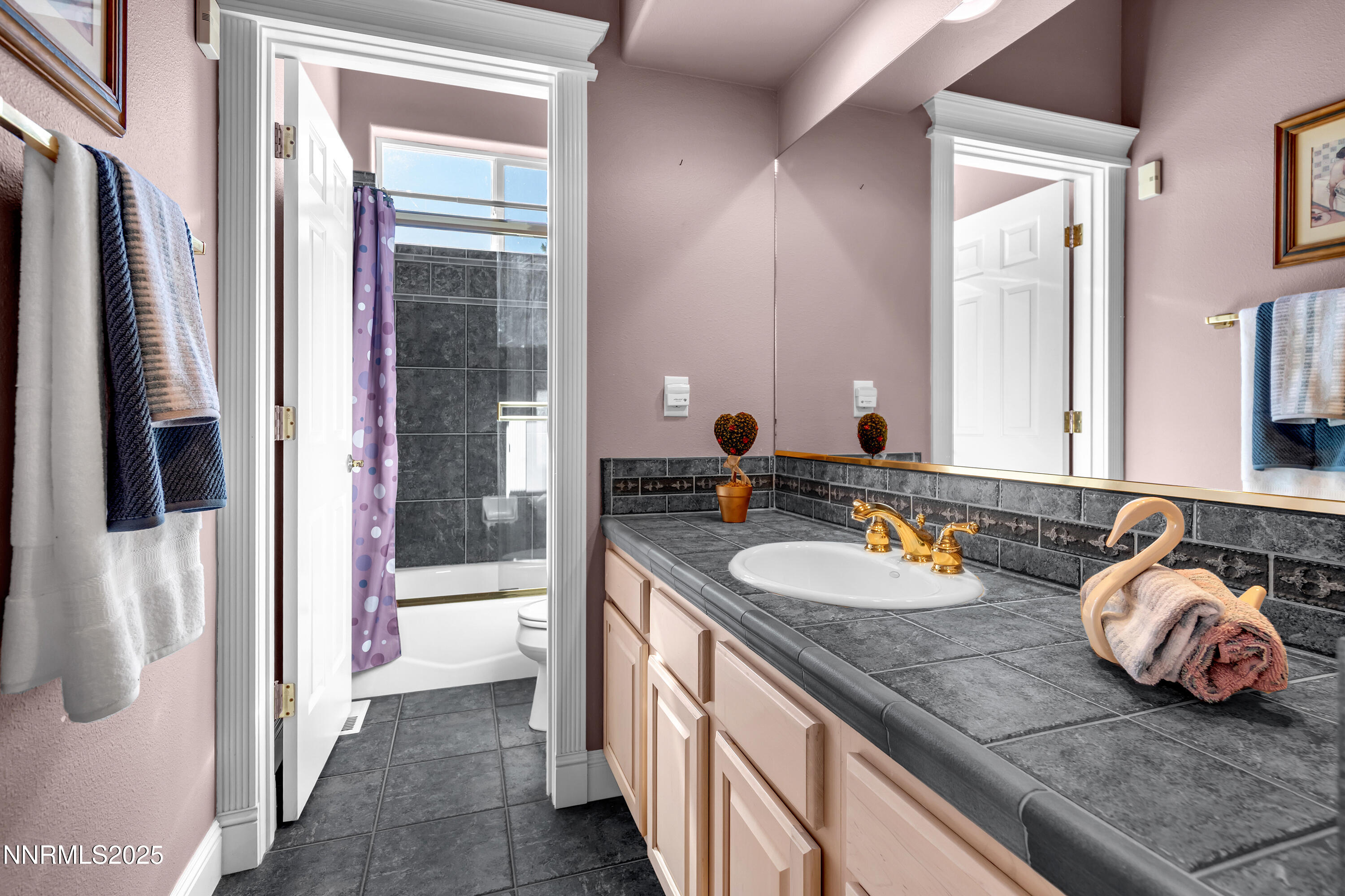 1860 Hidden Meadows Drive Reno, NV 89502 - Photo 19 of 34 a bathroom with a sink double vanity and a mirror