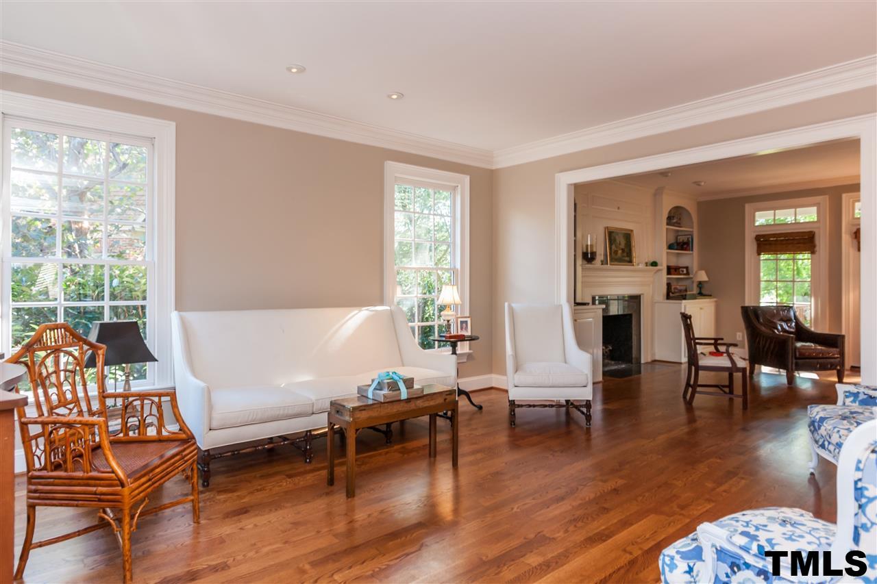 3201 Millstream Place Raleigh, NC 27609 - Photo 4 of 16 a living room with furniture and wooden floor