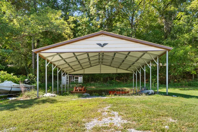a view of a balcony with chair