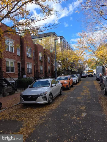 a car parked on the side of a street